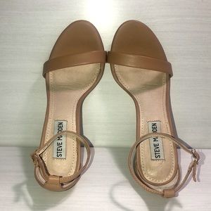 Steve Madden Nude Leather Heeled Sandals